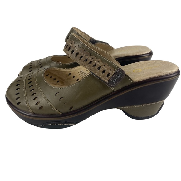 Jambu Women’s Touring Too Leather Open Toe Sport Wedge Sandals - Size 7.5 - Picture 2 of 11